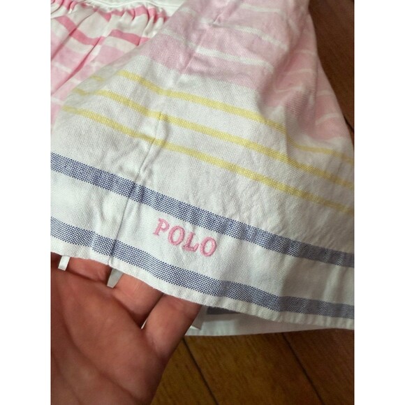 Ralph Lauren Striped Cotton Oxford Dress 3 Month - Picture 3 of 7
